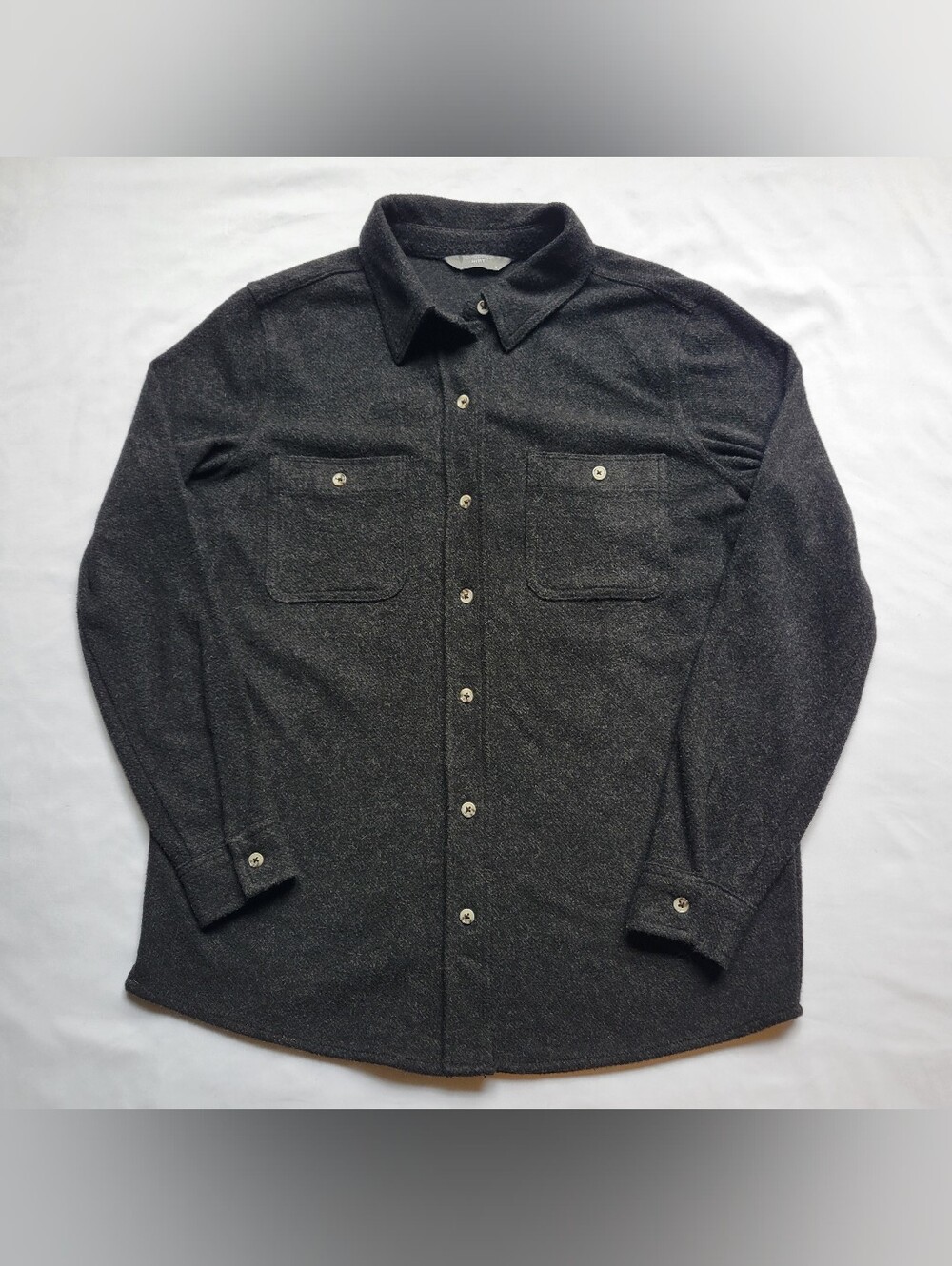 Members Mark Cozy Button Down Womens Flannel Black Button Up Sz Small